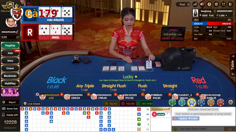 Luật để chơi một ván bài Three Face